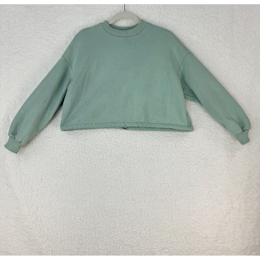 Princess Polly‎ Cropped Sweater Womens Mint Green Long Sleeve Pullover Size S/M